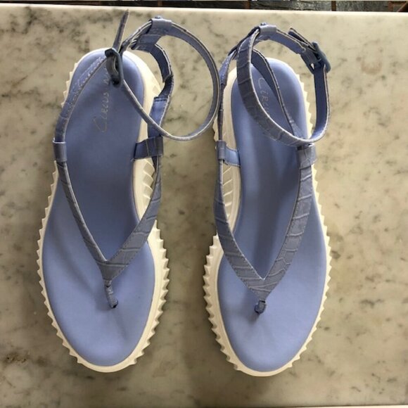 SAM EDELMAN Circus NY Elana Platform Sandal Periwinkle 9.5B - Picture 6 of 16